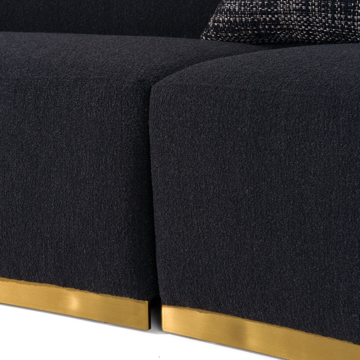 Giovanni 150" Black Curved Sectional Sofa