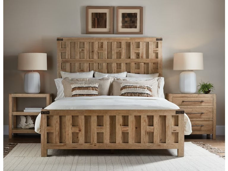 Colt Light Wood Panel Bed