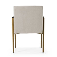 Collette Modern Off-White & Gold Dining Chair