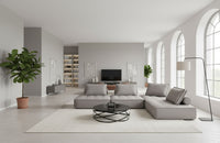 Odile Modern Grey Modular 4-Piece Sectional Sofa