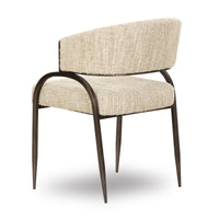 Geovanna Cream Textured Performance Boucle Dining Chair