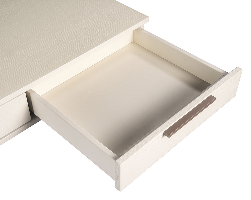 Rebel 59.25" Modern Cream Oak & Gold Desk