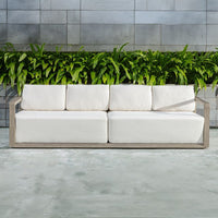 Richie 107" White & Weathered Grey Outdoor Sofa