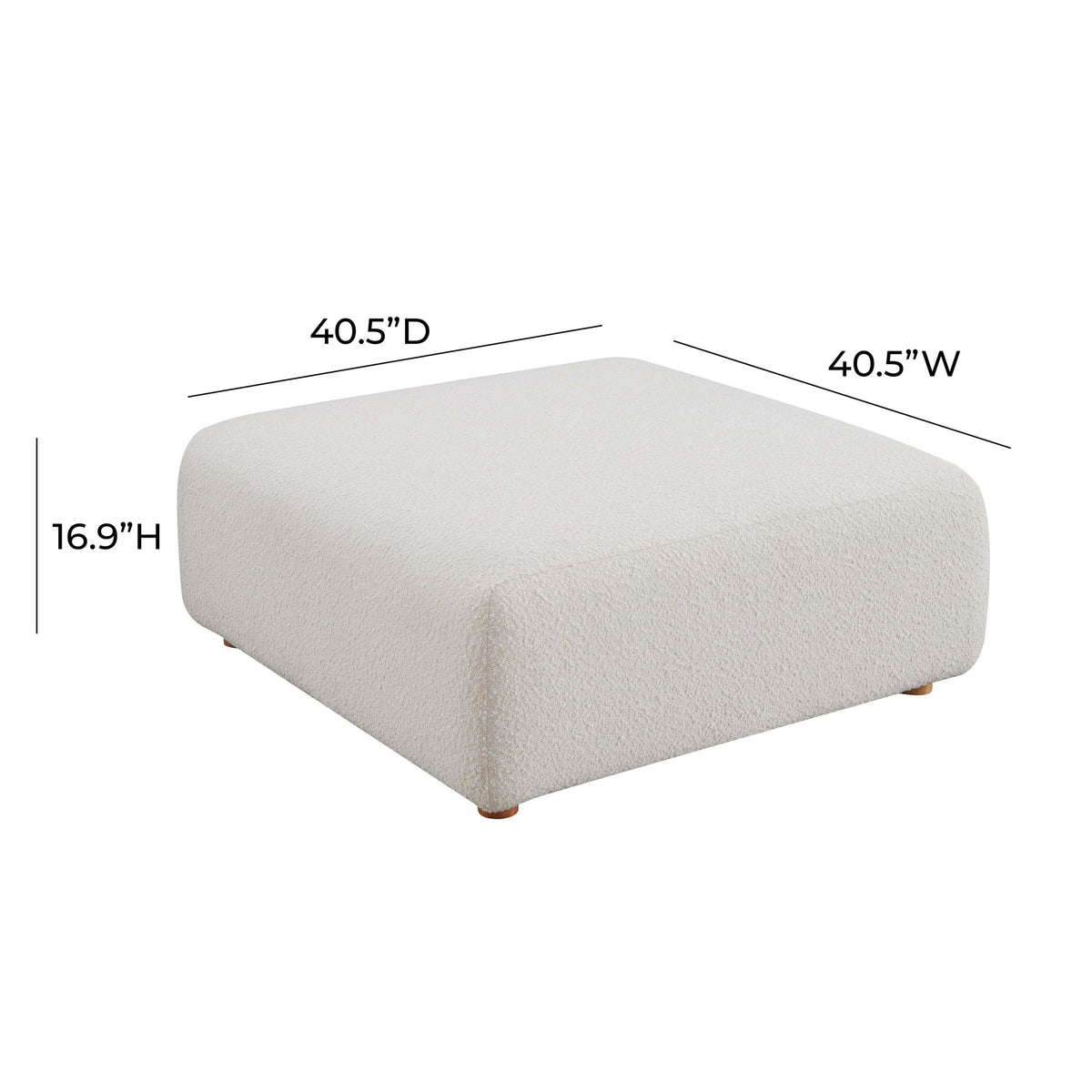Karsyn Cream Performance Boucle Ottoman