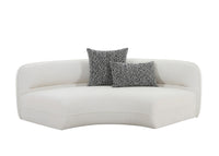 Stratford Modern Off White Fabric  Sectional Sofa