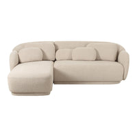 Covet 90.4” Cream Performance Boucle Sectional - LAF