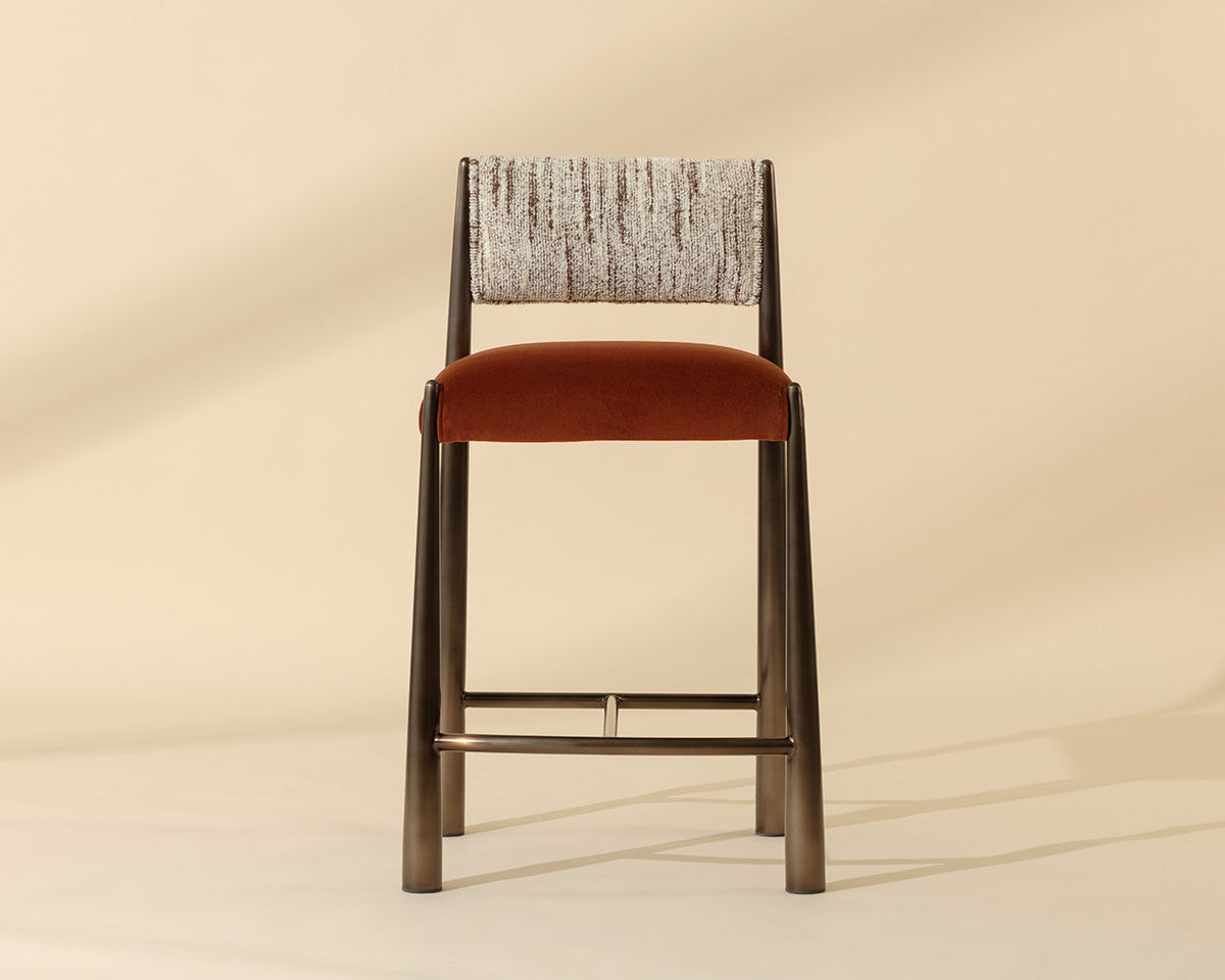 Bayard Two-Tone & Dark Bronze Counter Stool