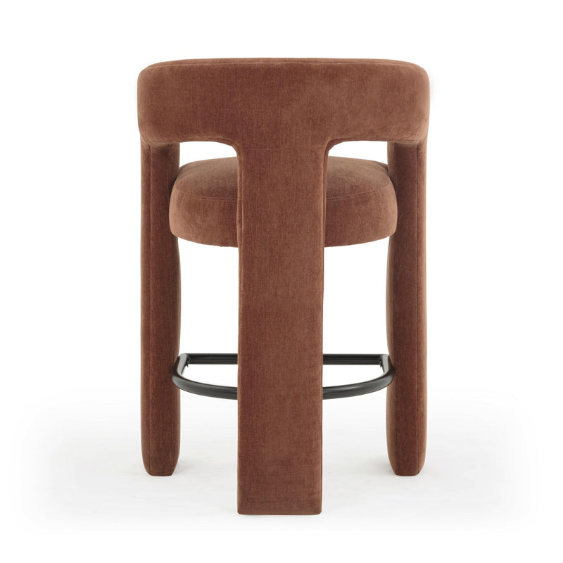 Malone Rust Red Performance Chenille Stool