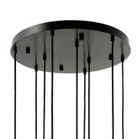 Javier 25" Smoke Crystal Multi-Port Chandelier