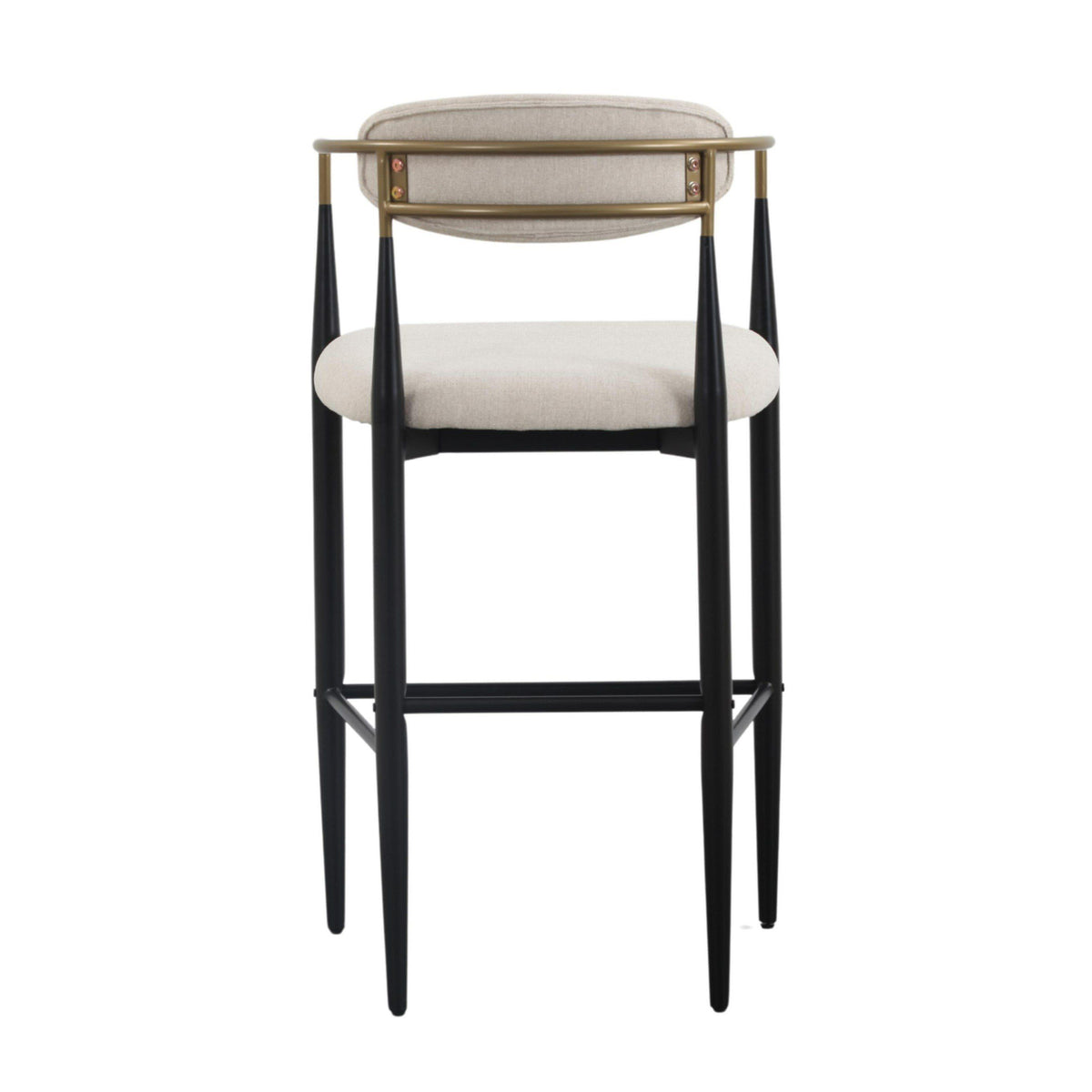 Nicole Modern Beige/Gold & Black Bar Stool