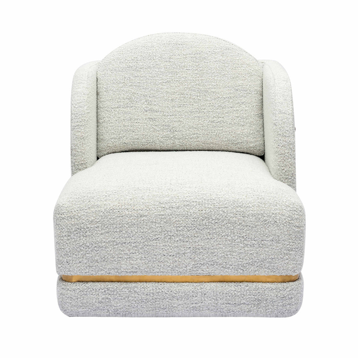 Arlee Nubby Cotton White Chenille Accent Chair