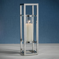 Kourtney Polished Silver Candle Holders/Hurricanes - Set of 2 (2 Sizes Available)