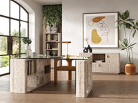 Ferah Modern Tan Fabric Dining Chair