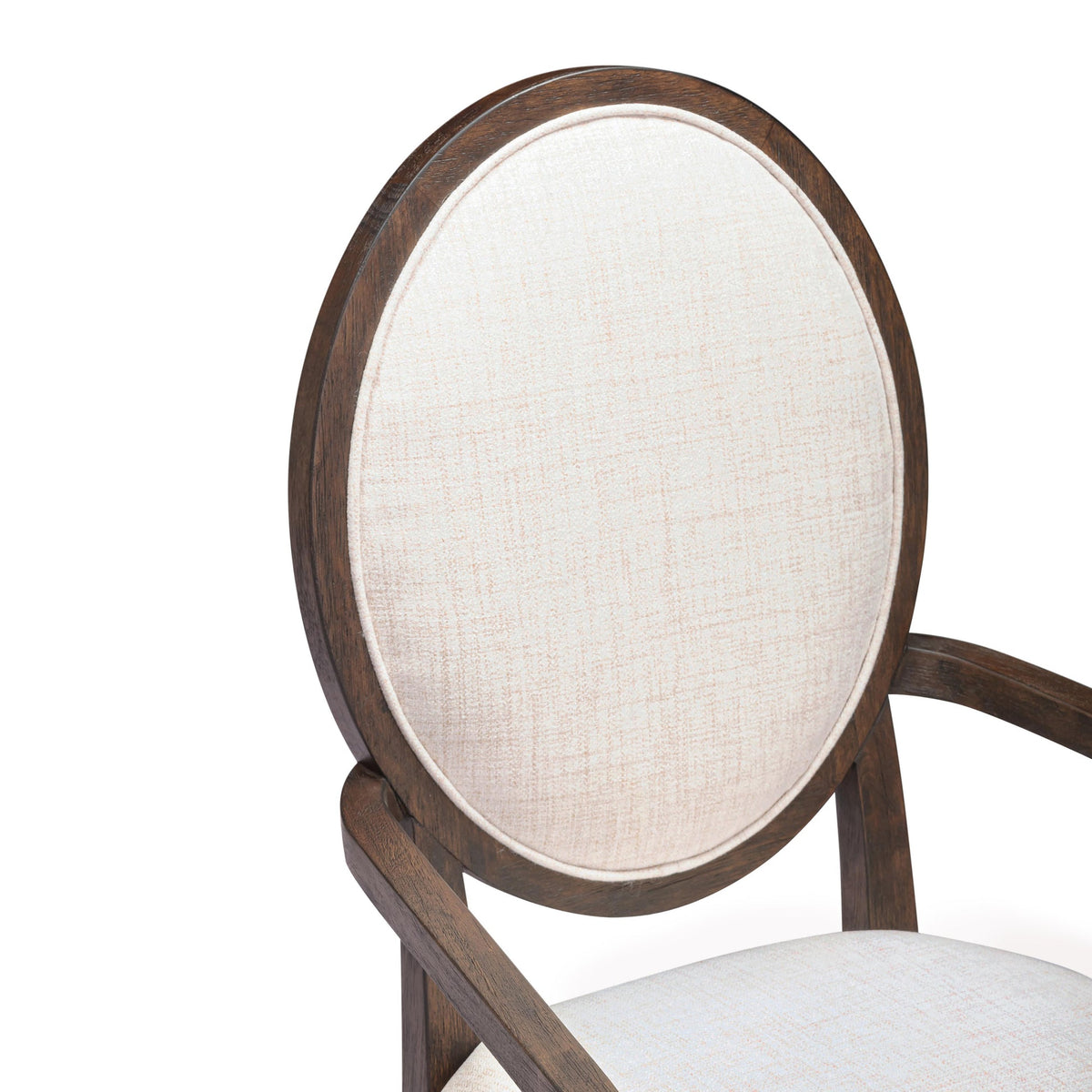 Lunaris Dark Brown and Beige Dining Armchair