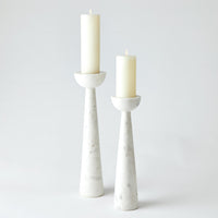 Sarah White Round Top Candle Holder (2 Sizes Available)