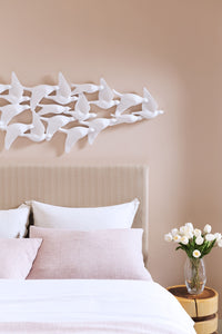 Birds in Flight Wall Art - White