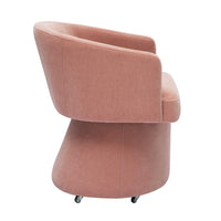Nest Pink Upcycled Chenille Rolling Desk Chair