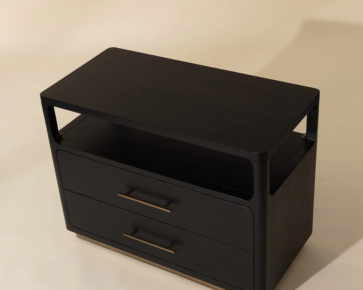 Danette Black & Gold Nightstand