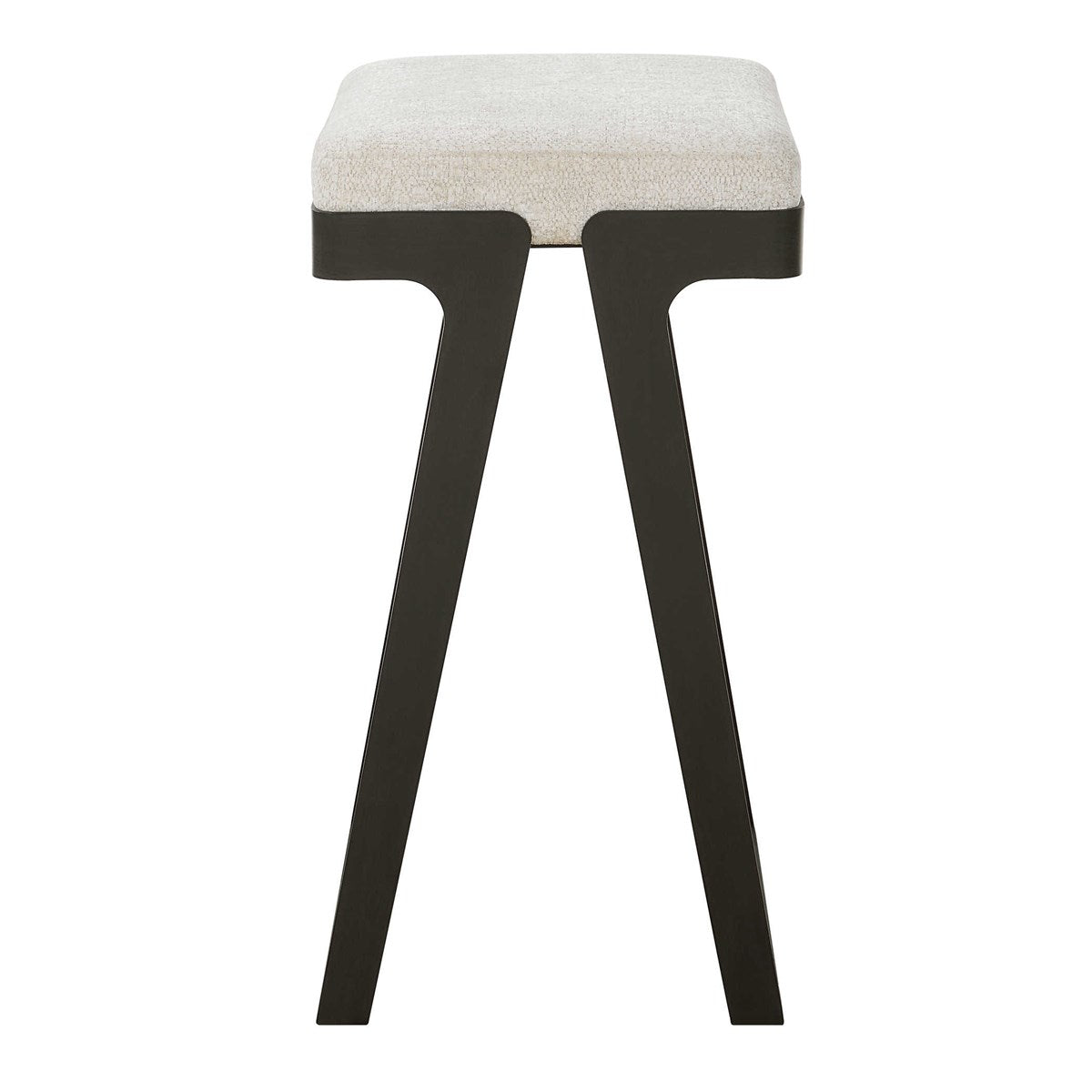 Farino Ivory Chenille Boucle Performance Fabric Counter Stool