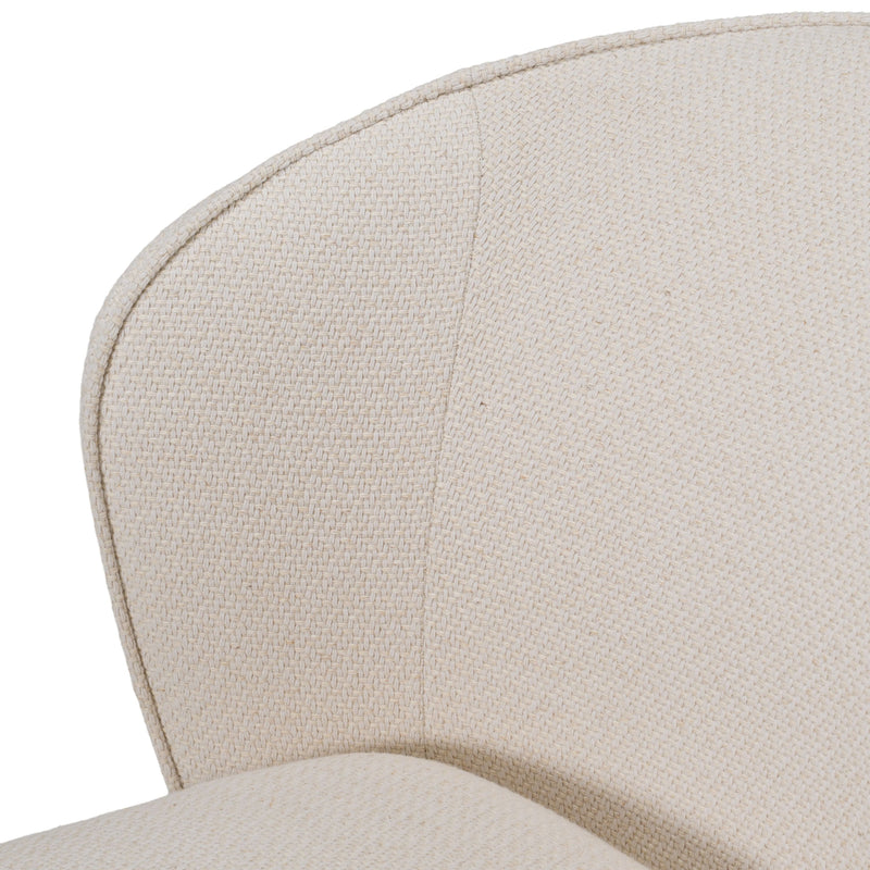 Cassandra Modern Beige Swivel Dining Chair