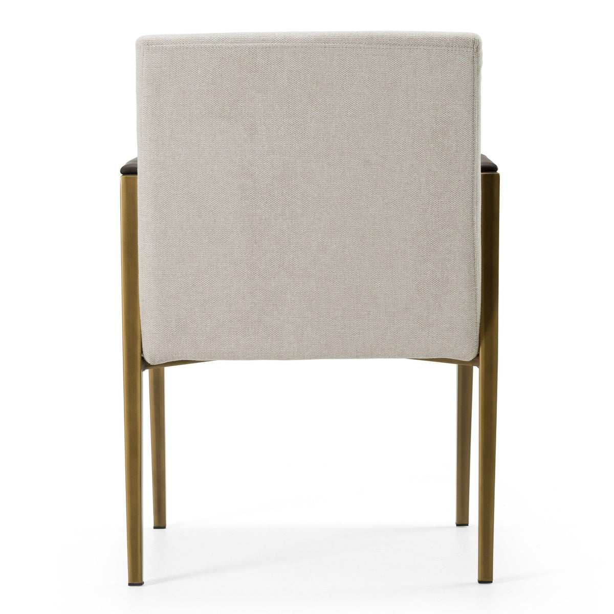 Collette Modern Off-White & Gold Dining Chair