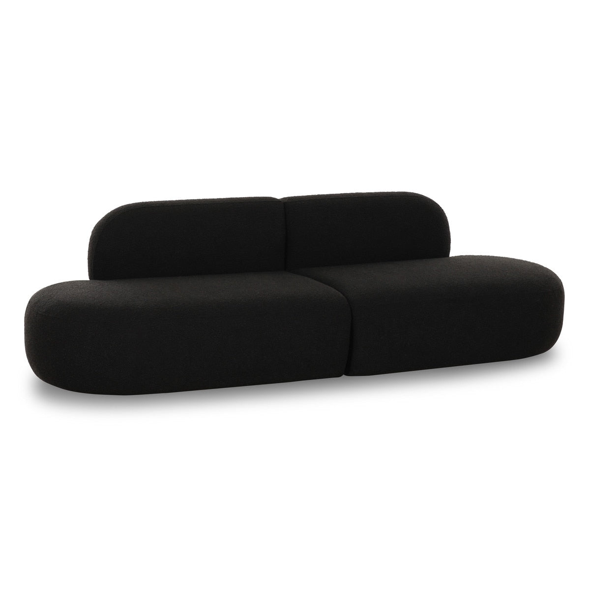 Sofie 94" Black Performance Boucle Sectional Sofa - Luxury Living Collection