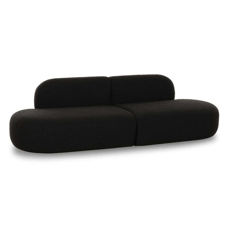 Sofie 94" Black Performance Boucle Sectional Sofa - Luxury Living Collection