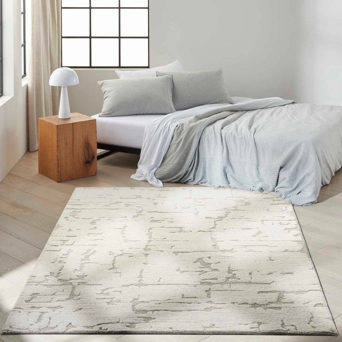 Blythe Modern Sculptural Ivory Area Rug