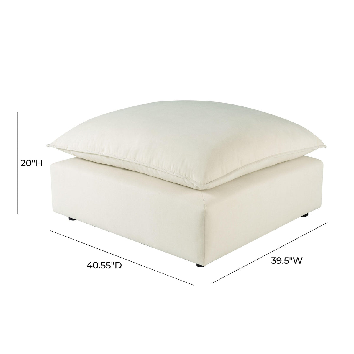 Cali Natural Performance Fabric Ottoman