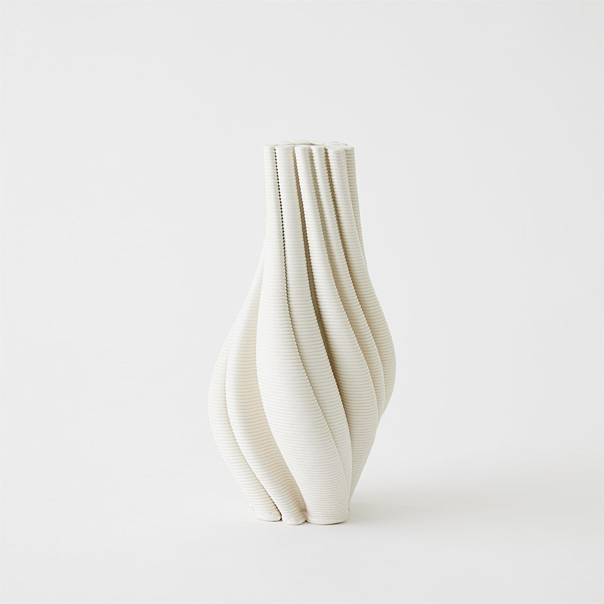 Twist White Matte Vase (2 Sizes Available)