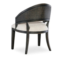 Nolita Black & Cream Cane Barrel Back Chair