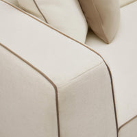 Isla 111” Cream Linen RAF Sectional Sofa