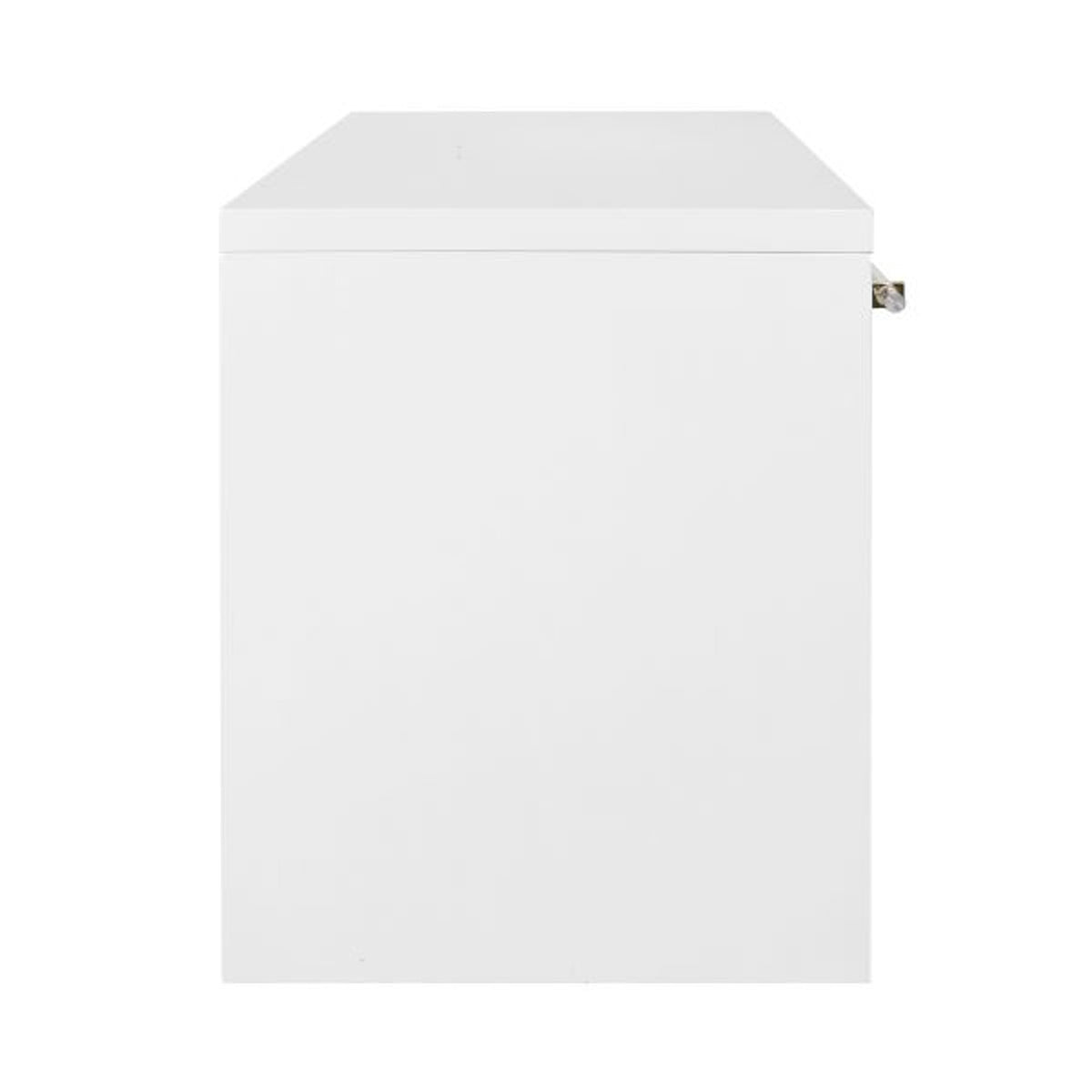 Araminta White Desk with Acrylic & Gold Accents