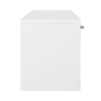 Araminta White Desk with Acrylic & Gold Accents
