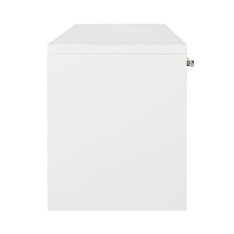 Araminta White Desk with Acrylic & Gold Accents