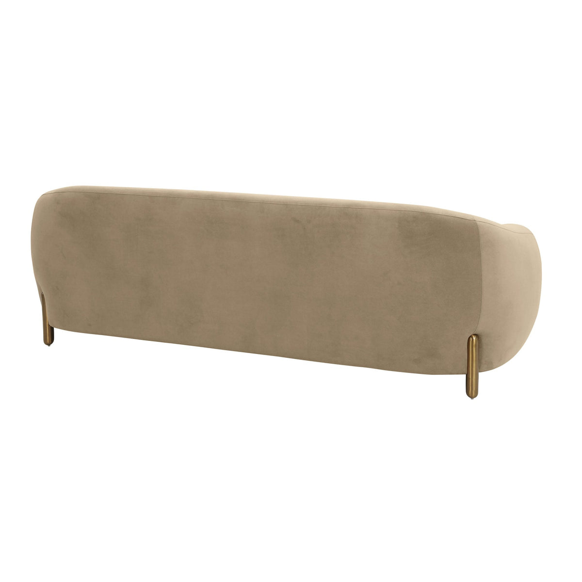 Lina 93" Cafe Au Lait Brown Performance Velvet Sofa