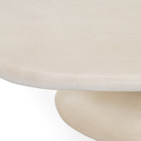 Daisey 53" Modern Beige Oval Pedestal Coffee Table