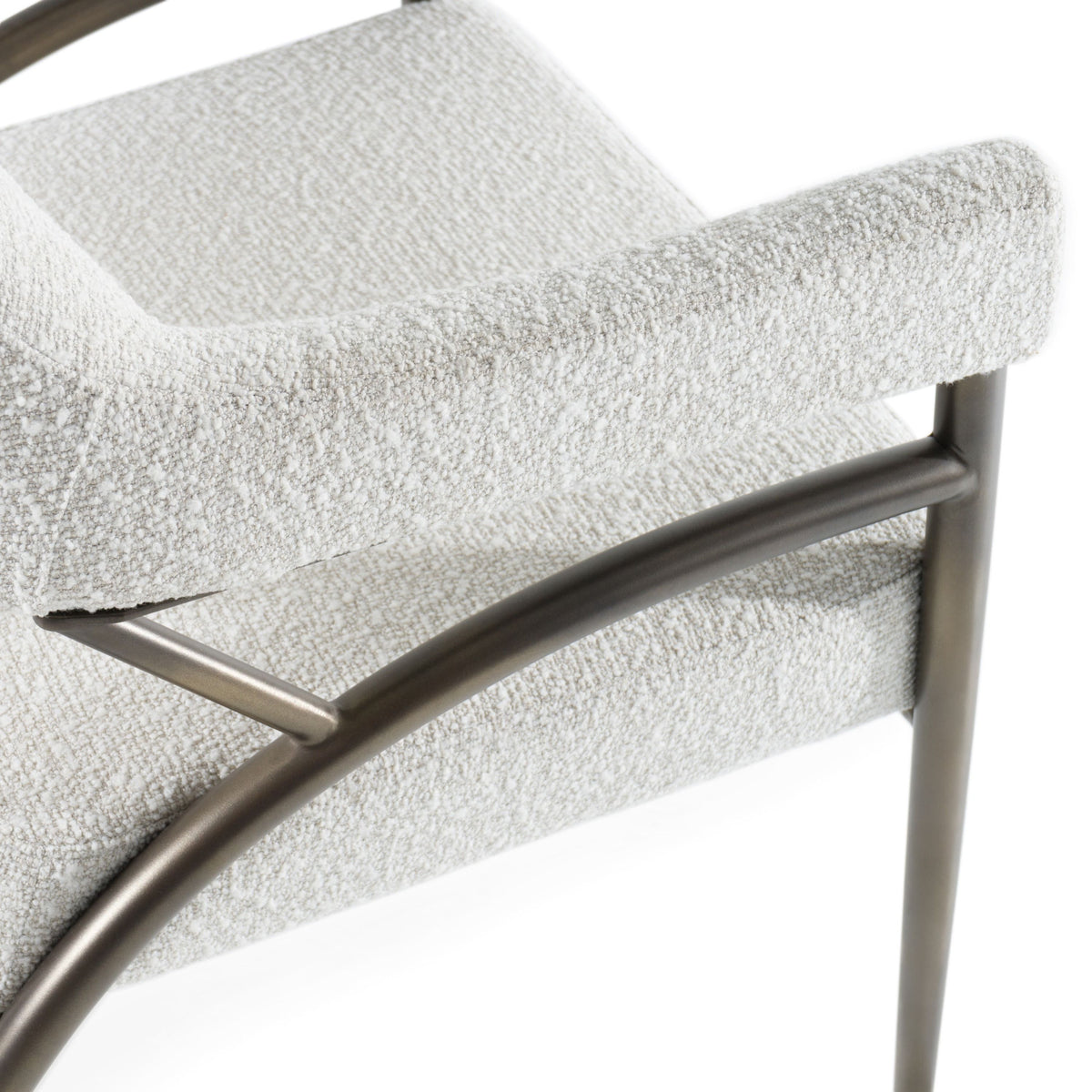 Anna Modern Off-White & Bronze Dining Chair