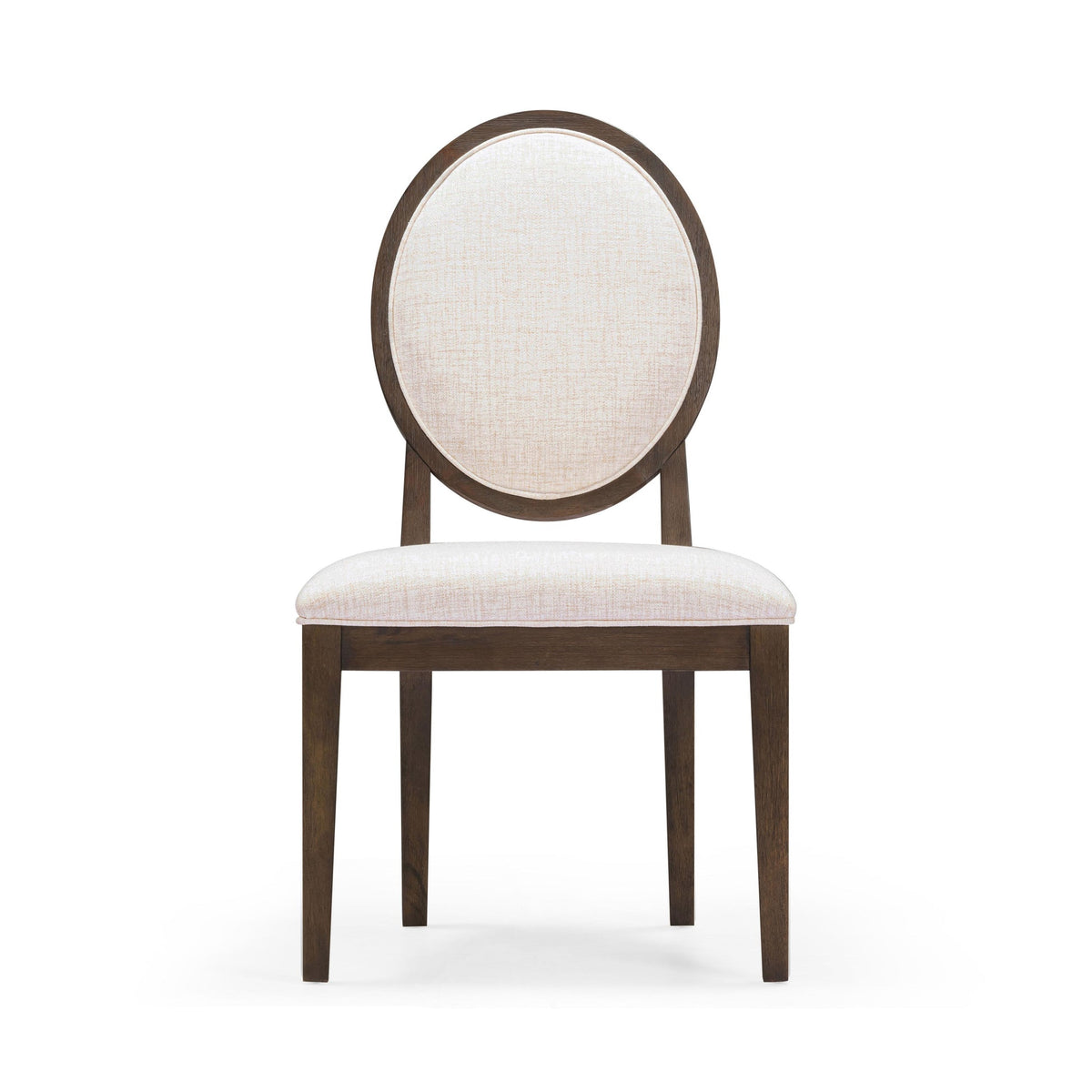 Lunaris Dark Brown and Beige Dining Chair (Set of 2)