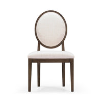 Lunaris Dark Brown and Beige Dining Chair (Set of 2)