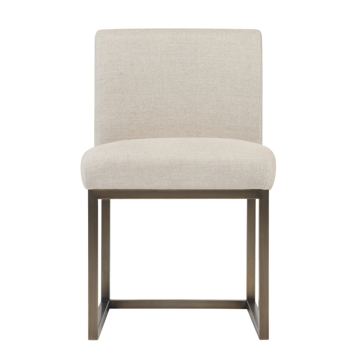 Gianni Beige Linen With Bronze Frame Chair - Luxury Living Collection