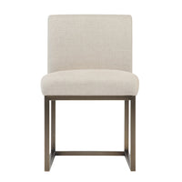Gianni Beige Linen With Bronze Frame Chair - Luxury Living Collection