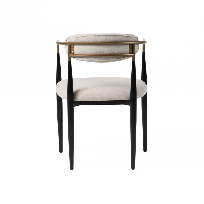 Nicole Medium Grey/Gold & Black Dining Chair