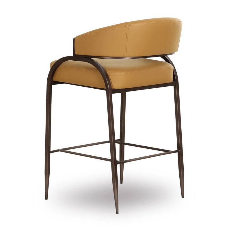 Geovanna Tan Performance Vegan Leather Counter Stool