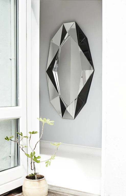 Francine European Artist Collection XL Silver Mirror