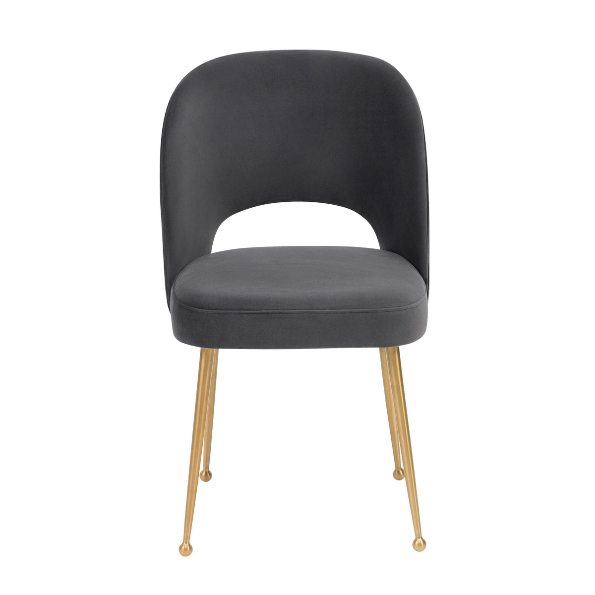 Giada Dark Performance Grey Velvet Chair