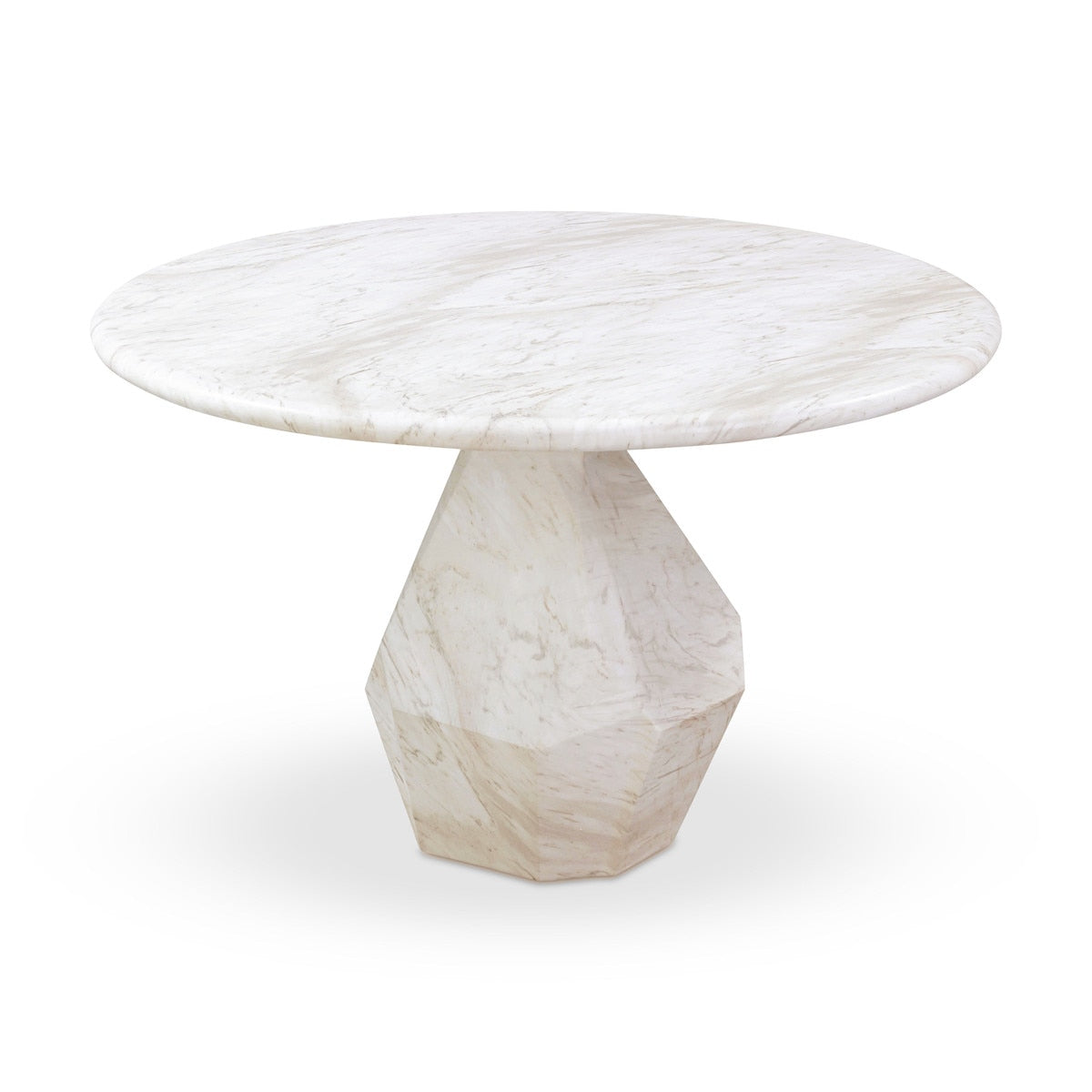 Esme 48" Faux Marble Indoor / Outdoor Round Dining Table