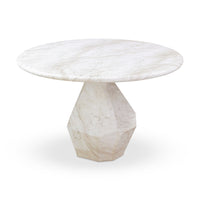 Esme 48" Faux Marble Indoor / Outdoor Round Dining Table