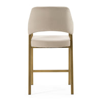 Alice Modern Beige & Gold Counter Stool
