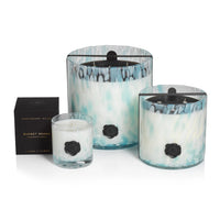 Opal Glass Five-Wick Candle Jar Blue/Sunset Beach (Set of 2)